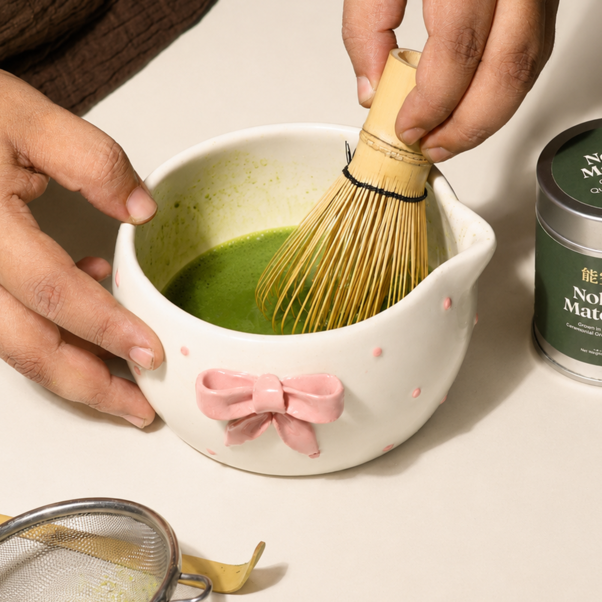 Nokū Matcha ceremonial grade matcha bowl, Japanese matcha teaware for cafés and wellness brands India