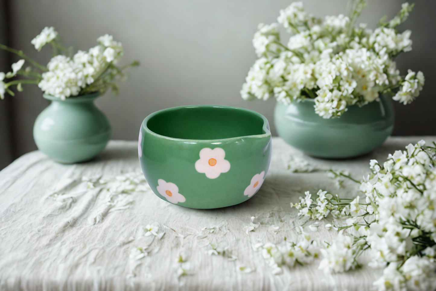Floral Matcha Bowl