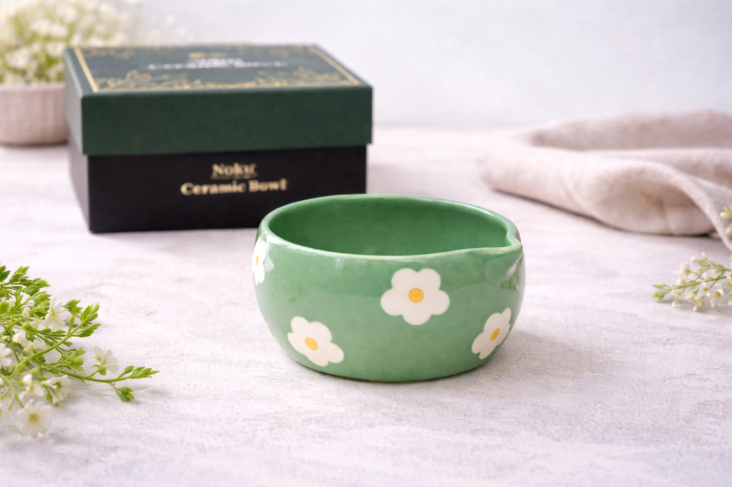 Floral Matcha Bowl